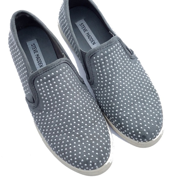 Steve Madden Shoes - Steve Madden Gray Studded Flats Shoes 7.5